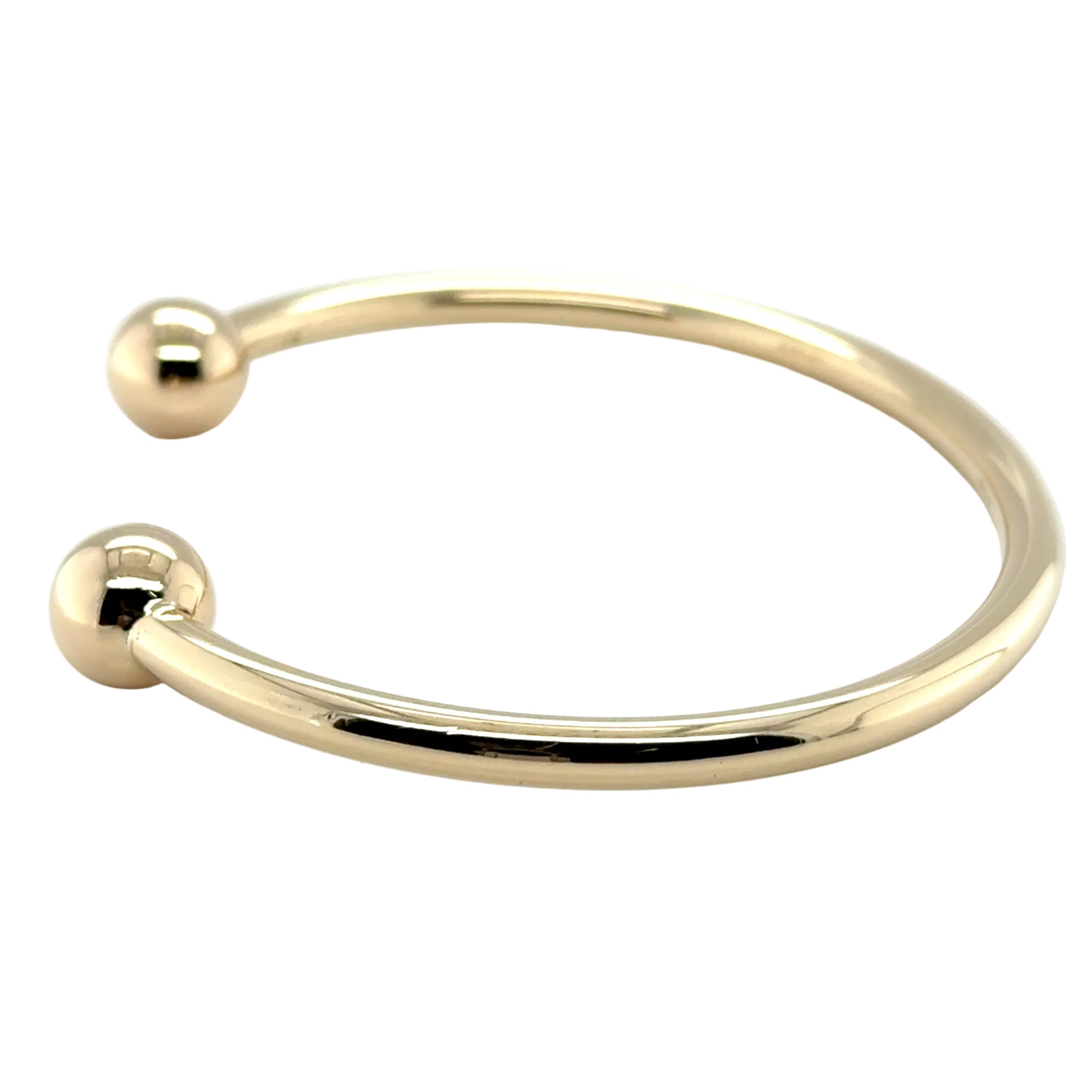 9ct Yellow Gold Solid Torque Bangle - 24.00g