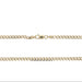 Gold chain bracelet on a white background