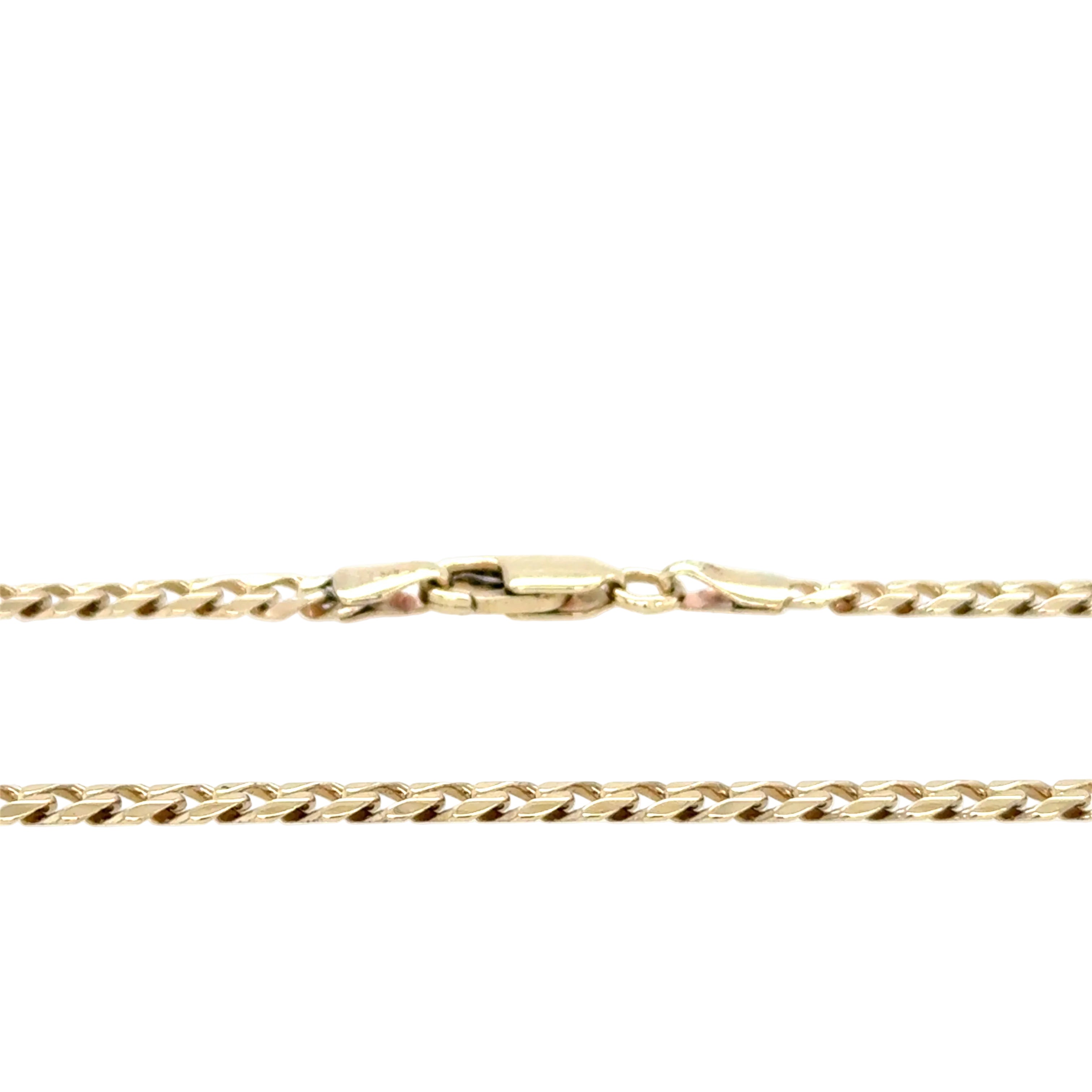 9ct Yellow Gold 22 Inch Curb Link Chain - 13.06g