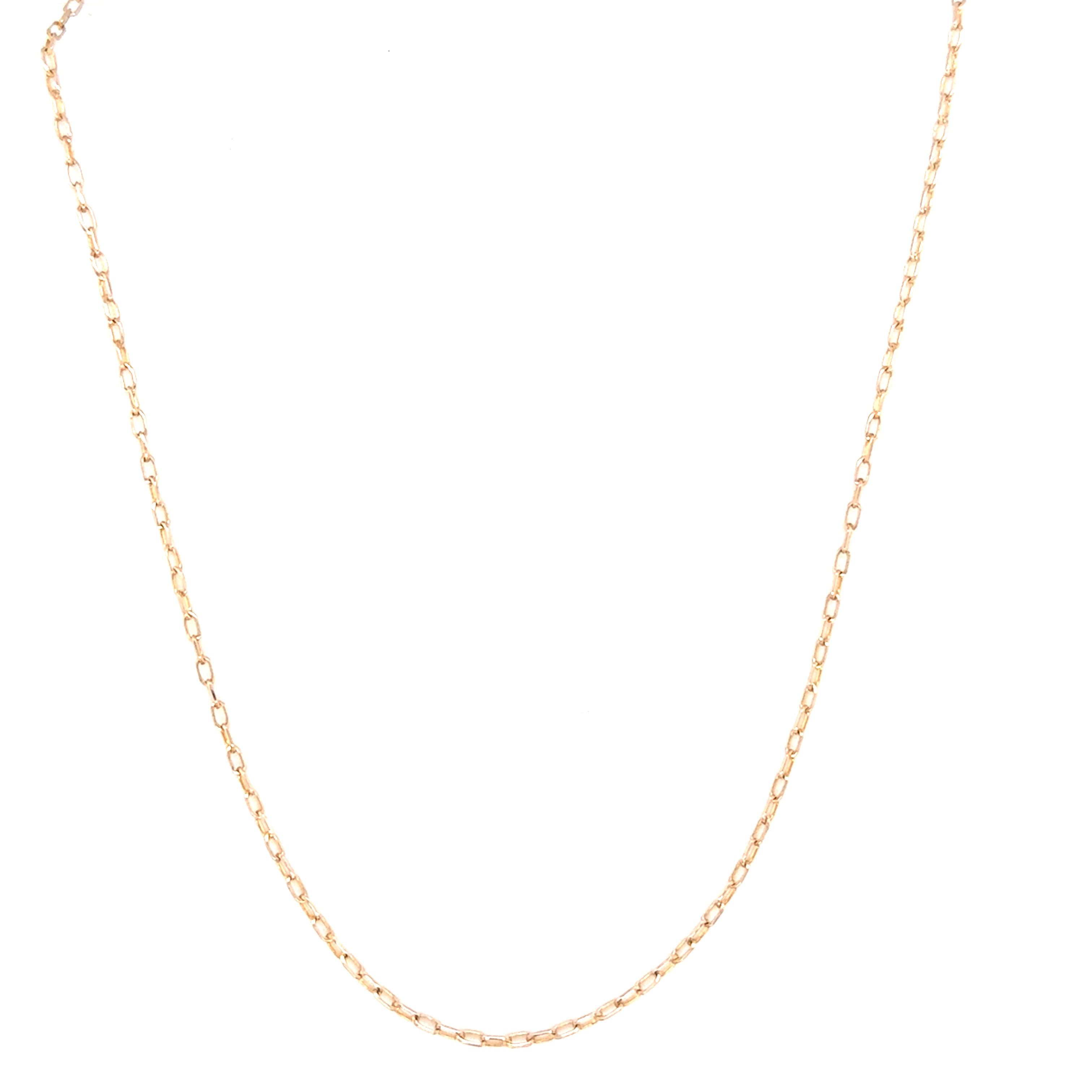 9ct Yellow Gold 20"/50cm Diamond Cut Oval Belcher Chain - 2.45g