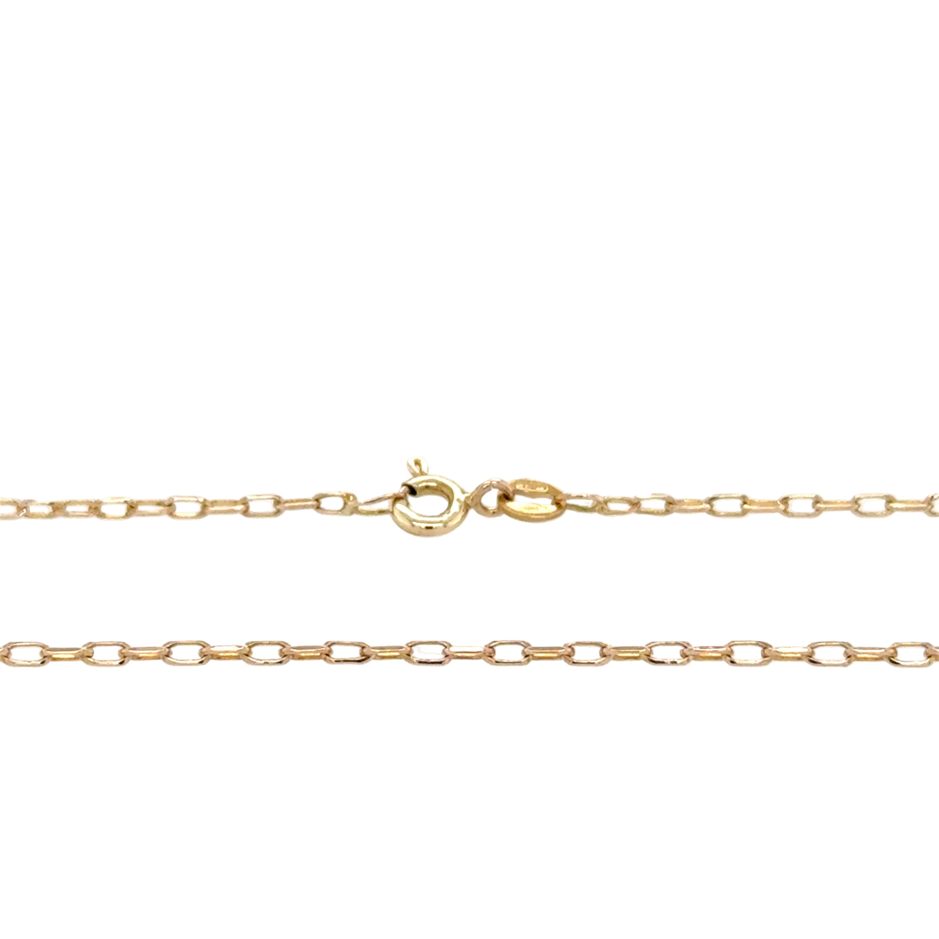 9ct Yellow Gold 20"/50cm Diamond Cut Oval Belcher Chain - 2.45g