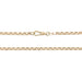 Gold chain necklace on a white background