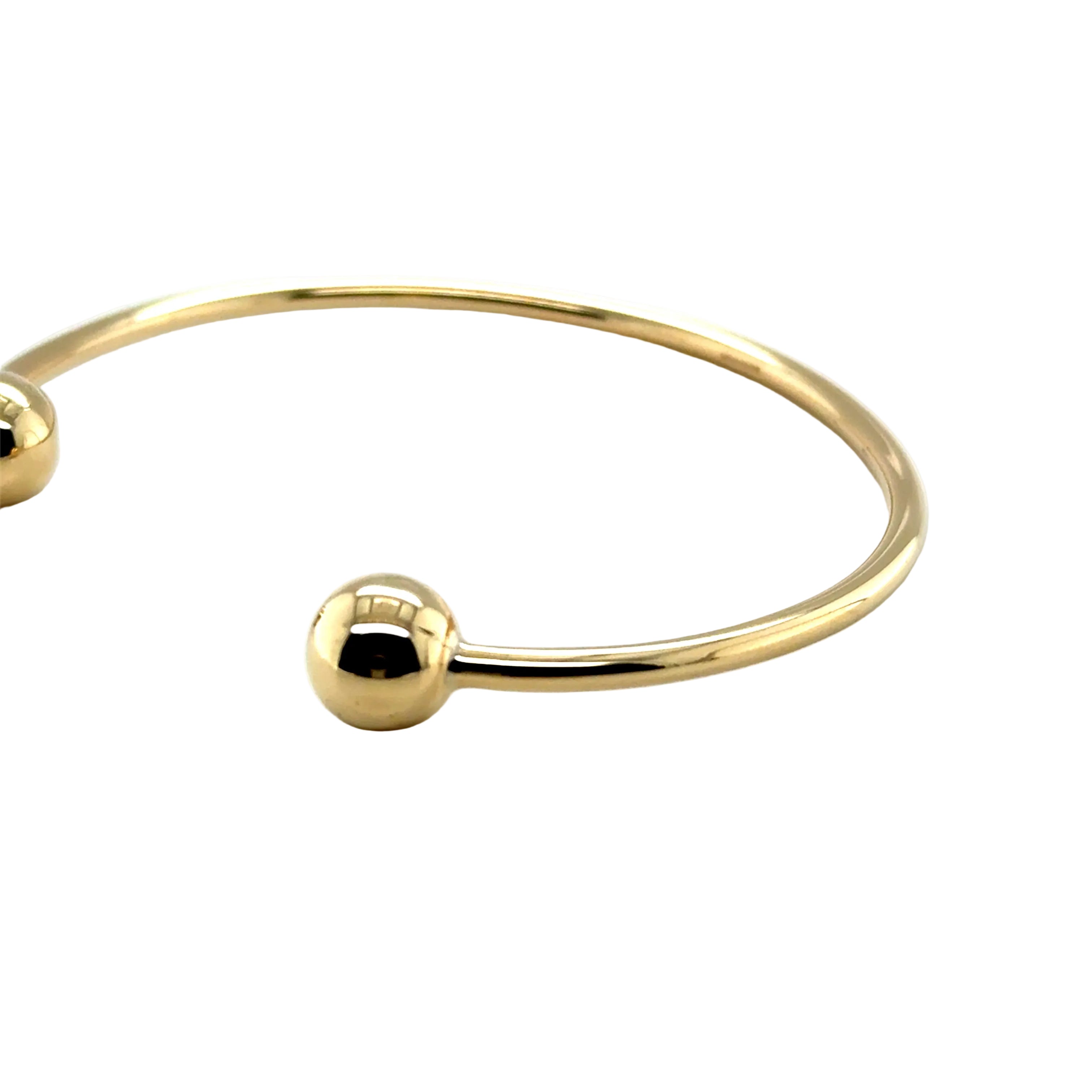 9ct Yellow Round Gold 8"/20cm Torque Bangle - 18.75g