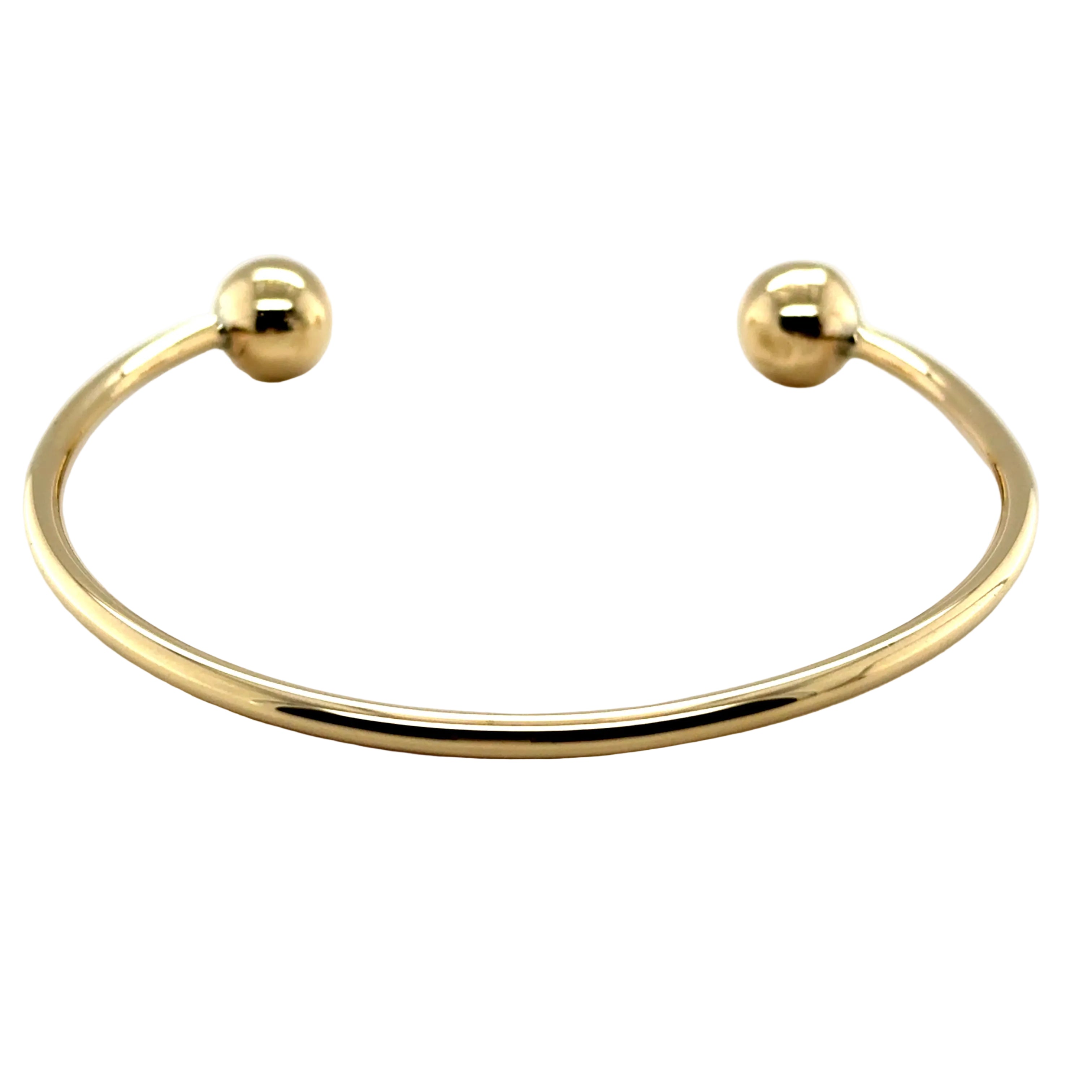 9ct Yellow Round Gold 8"/20cm Torque Bangle - 18.75g