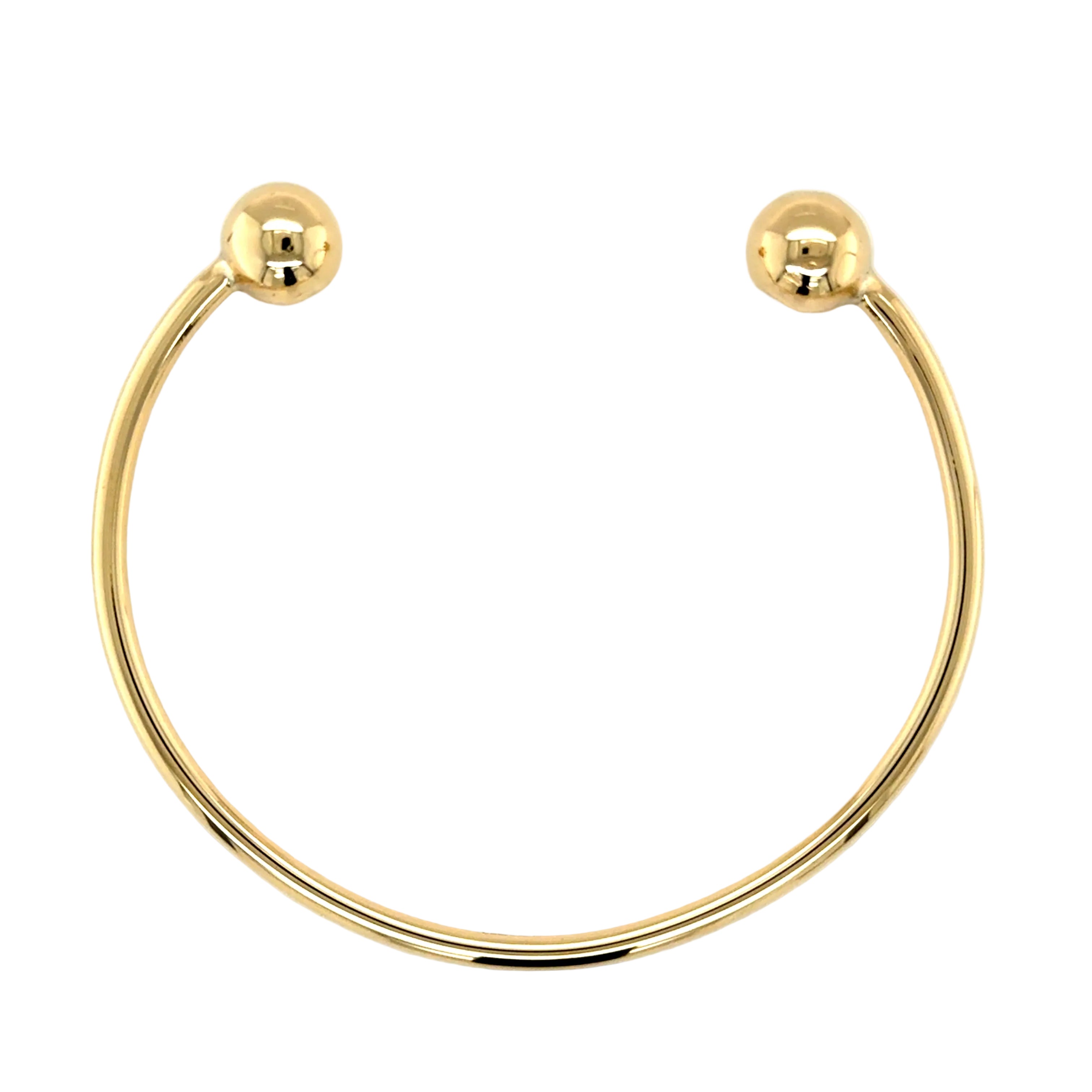 9ct Yellow Round Gold 8"/20cm Torque Bangle - 18.75g