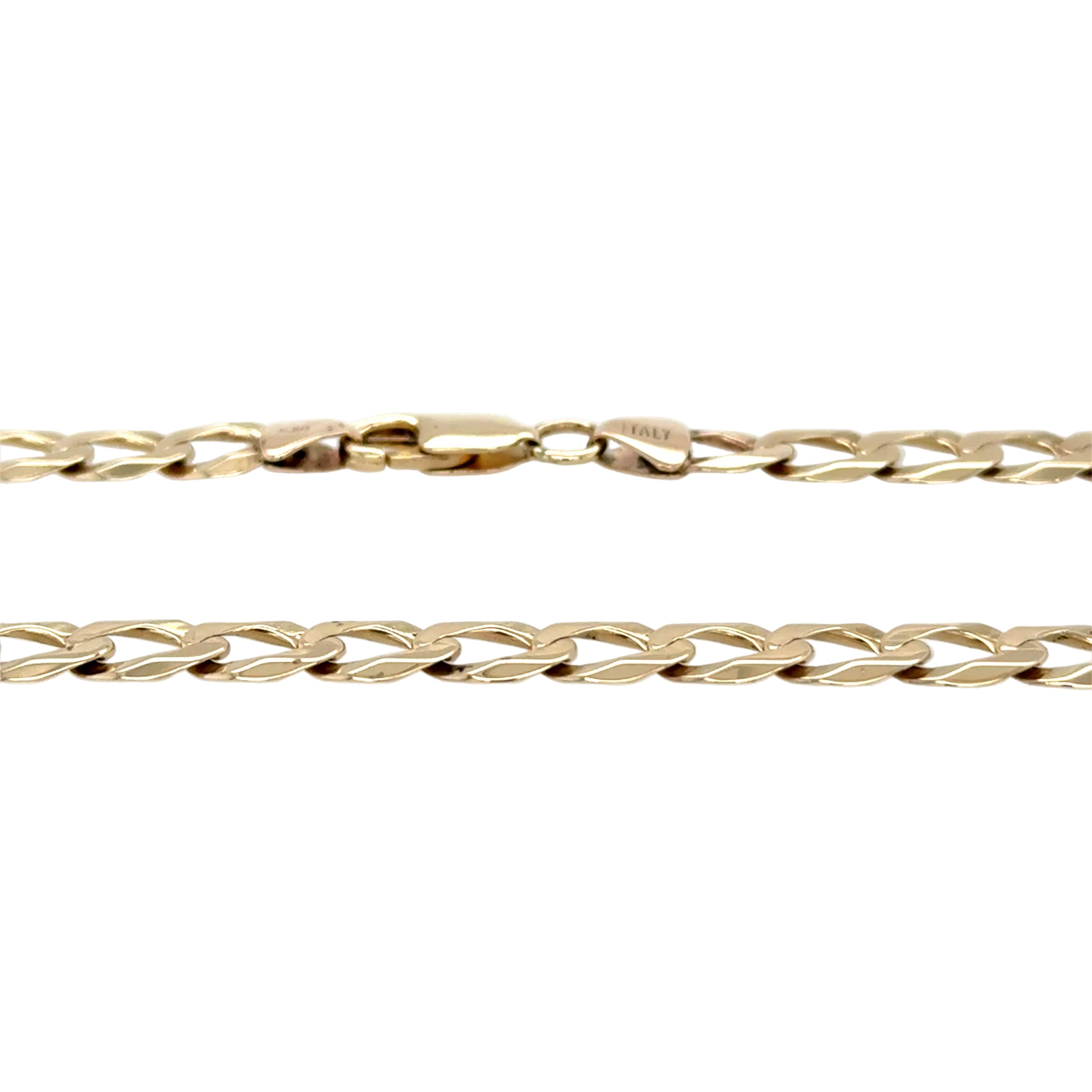 9ct Yellow Gold 22"/55cm Curb Link Chain Necklace - 23.57g