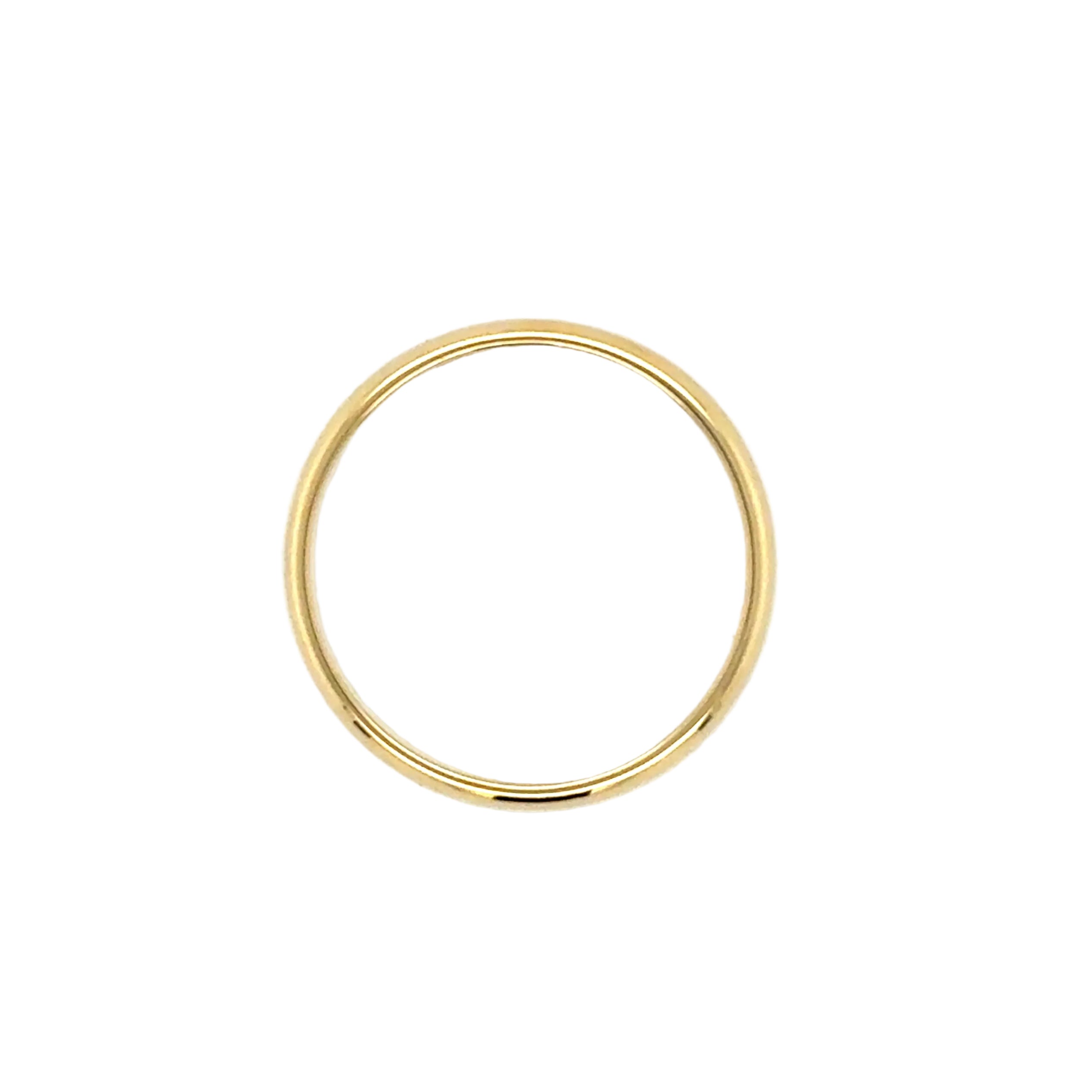 18ct Yellow Gold 3mm D Shaped Wedding Band Size M