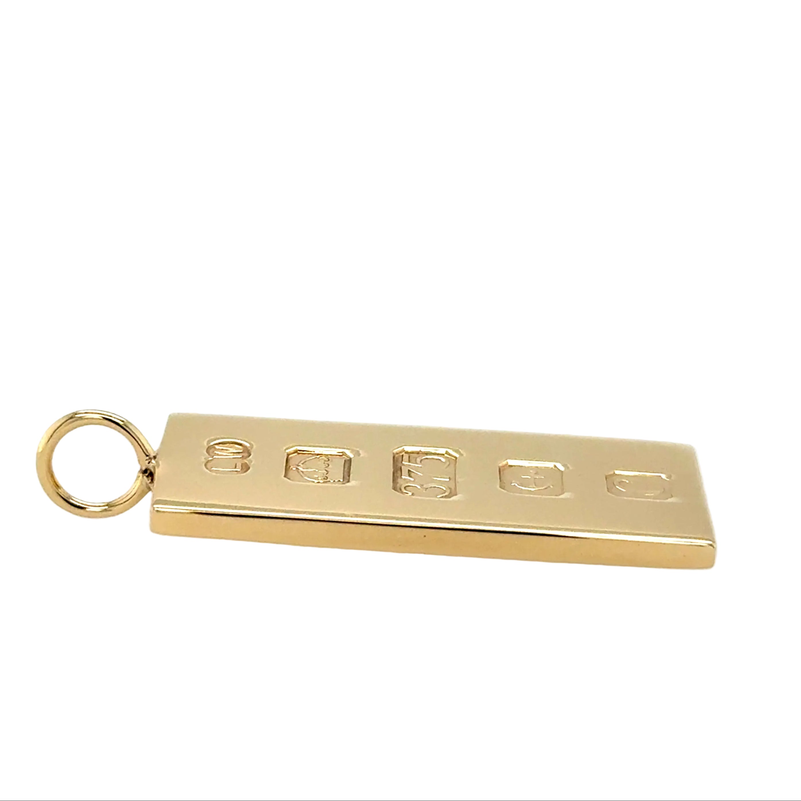9ct Yellow Gold Ingot Pendant Birmingham 1977 - 15.92g