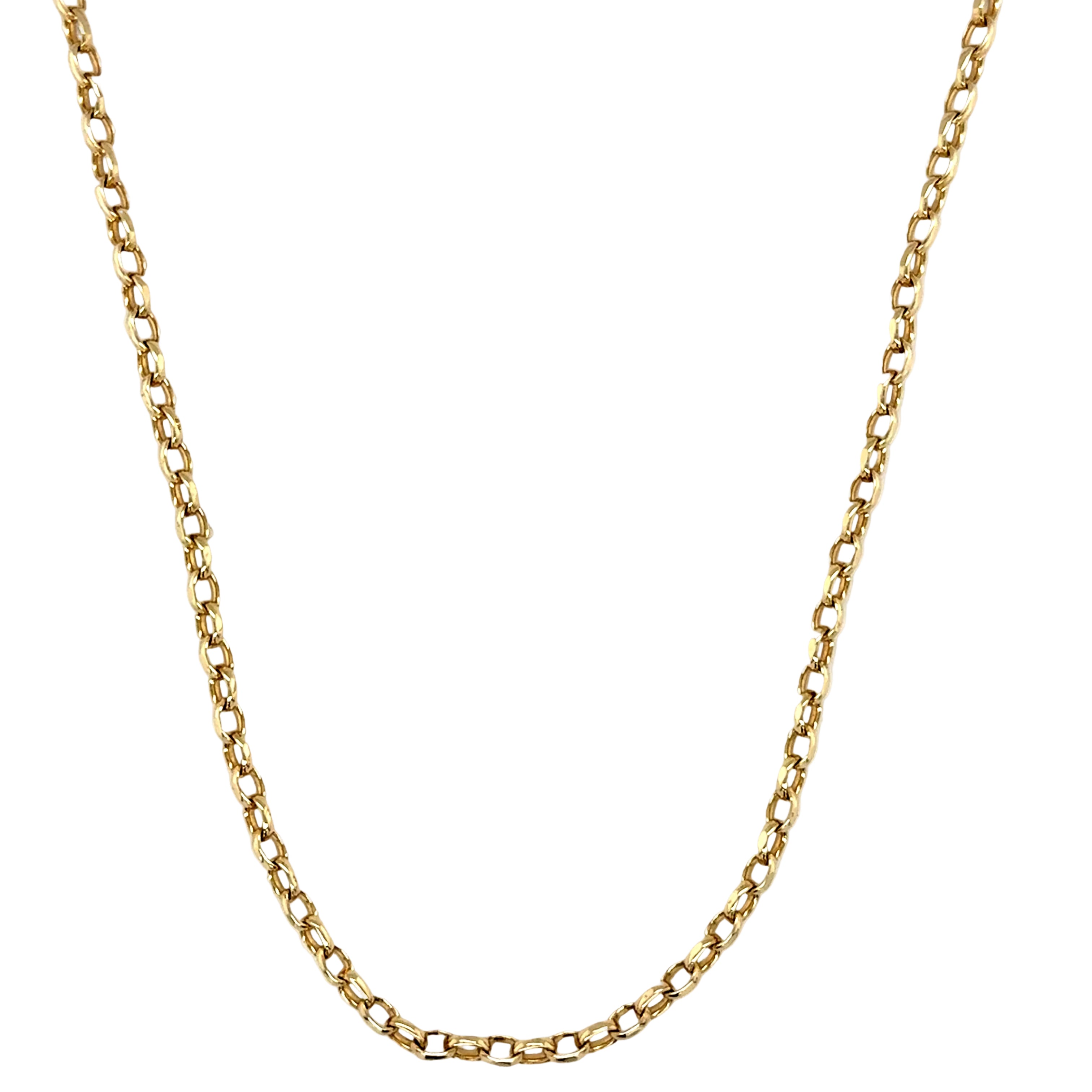 9ct Yellow Gold 20"/50cm Oval Belcher Link Chain - 10.38g