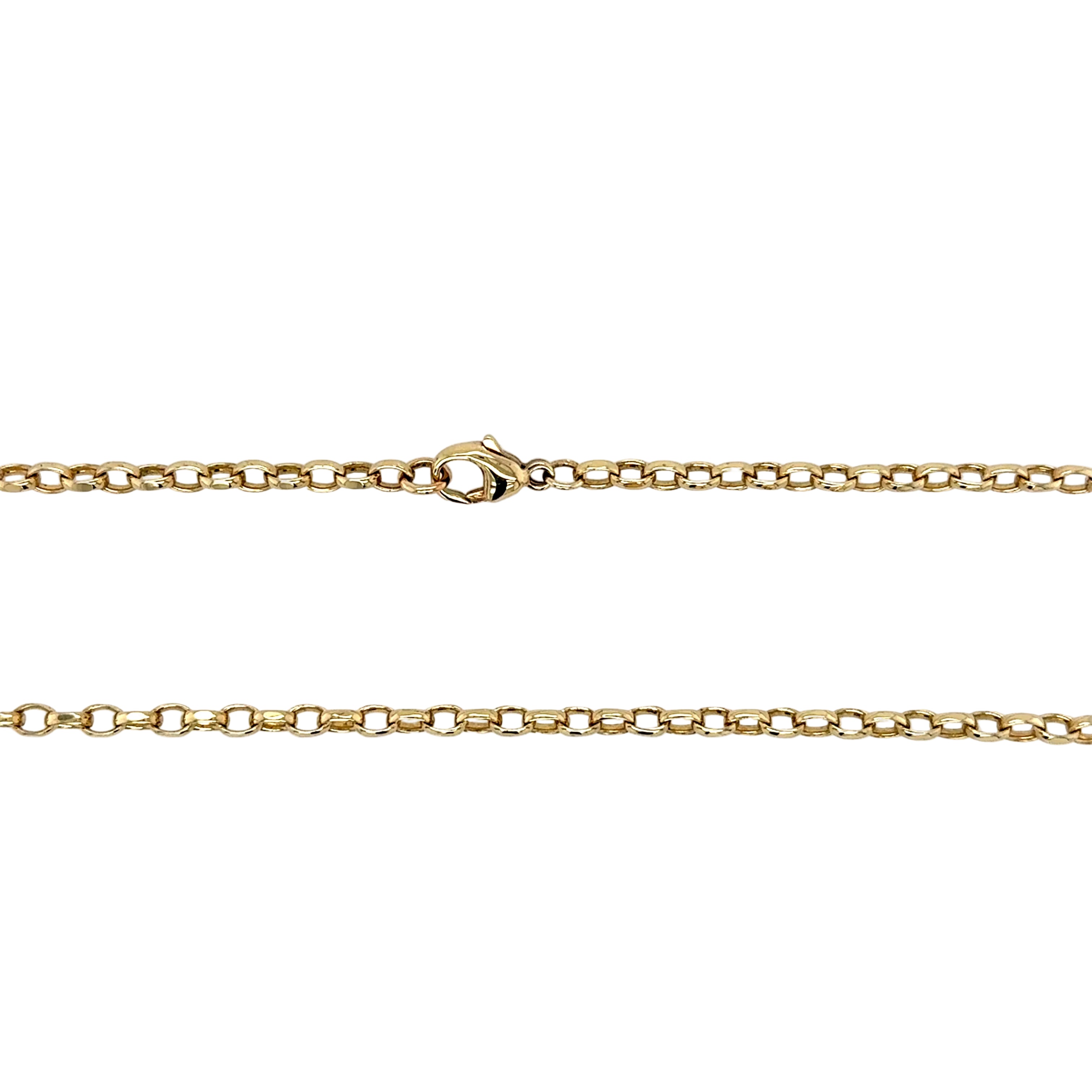 9ct Yellow Gold 20"/50cm Oval Belcher Link Chain - 10.38g