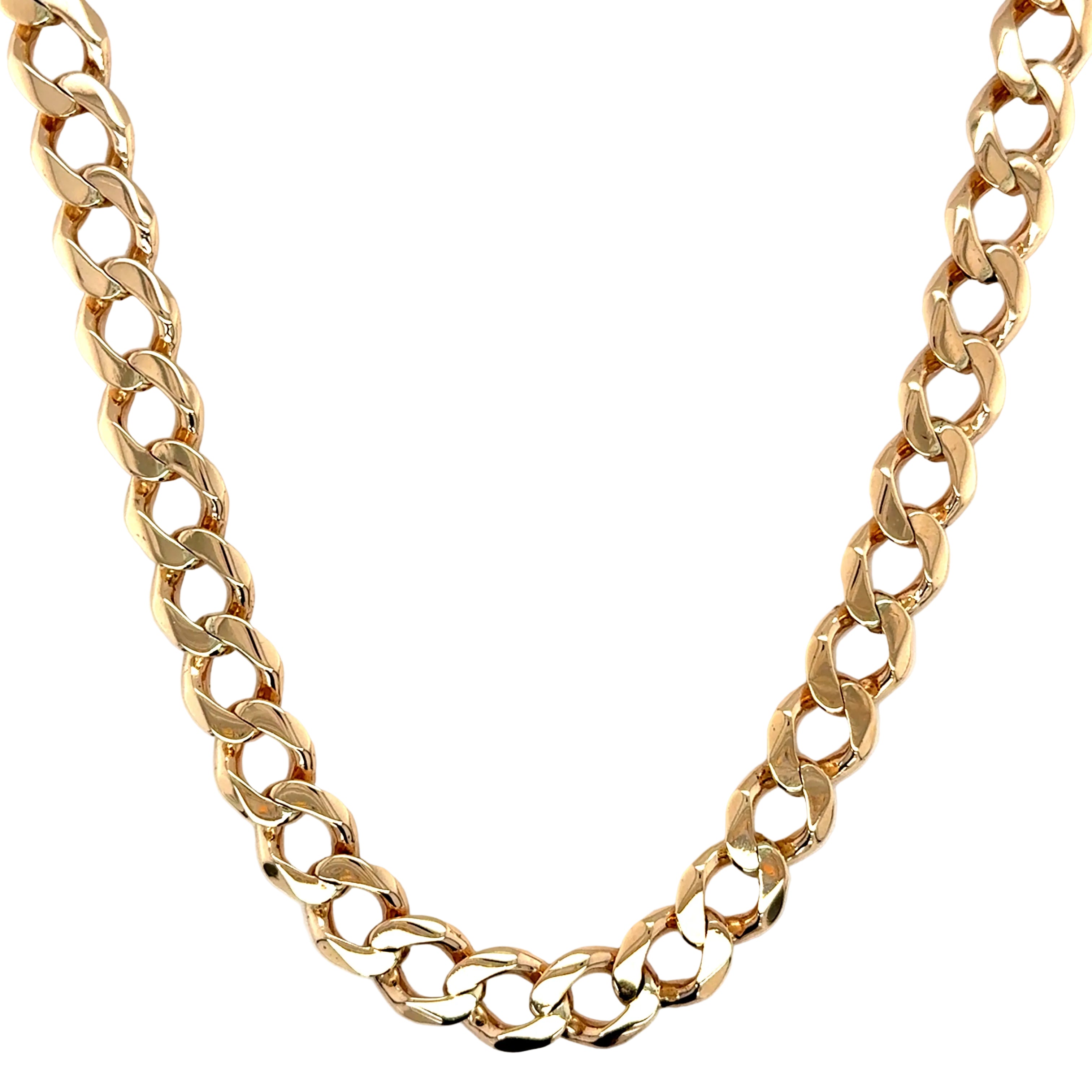 9ct Yellow Gold 24"/60cm Heavy Curb Chain Necklace - 91.15g