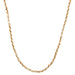 9ct Yellow Gold 20"/50cm Hollow Rectangular Belcher Link Chain