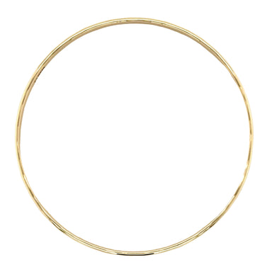9ct Yellow Gold 3mm Wide 7.5"/18.75cm Slave Bangle - 8.55g