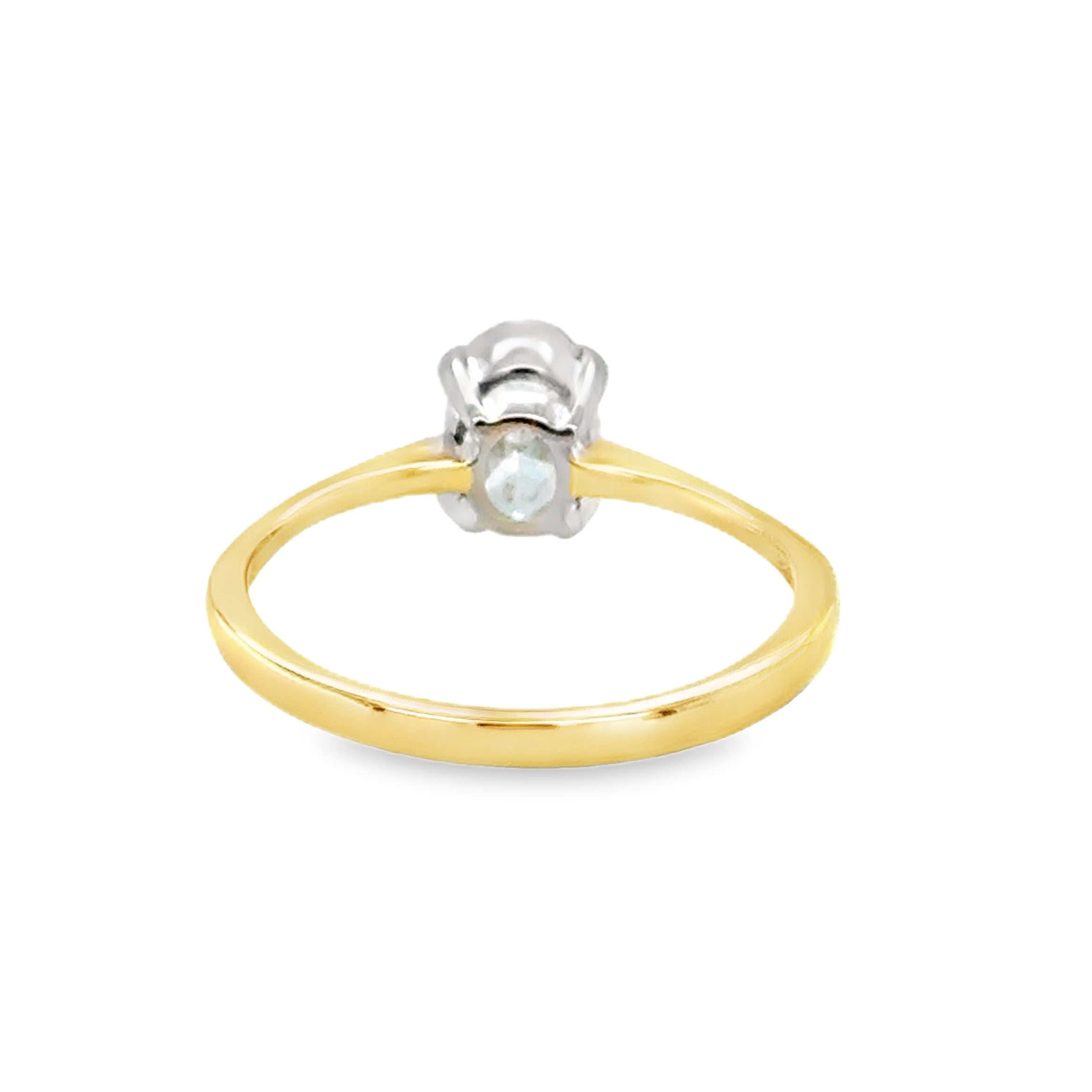 1.00ct Oval Brilliant Cut Diamond Solitaire Ring 18ct Yellow Gold