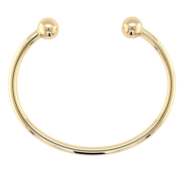 9ct Yellow Gold Solid 8"/20cm Torque Bangle - 24.02g