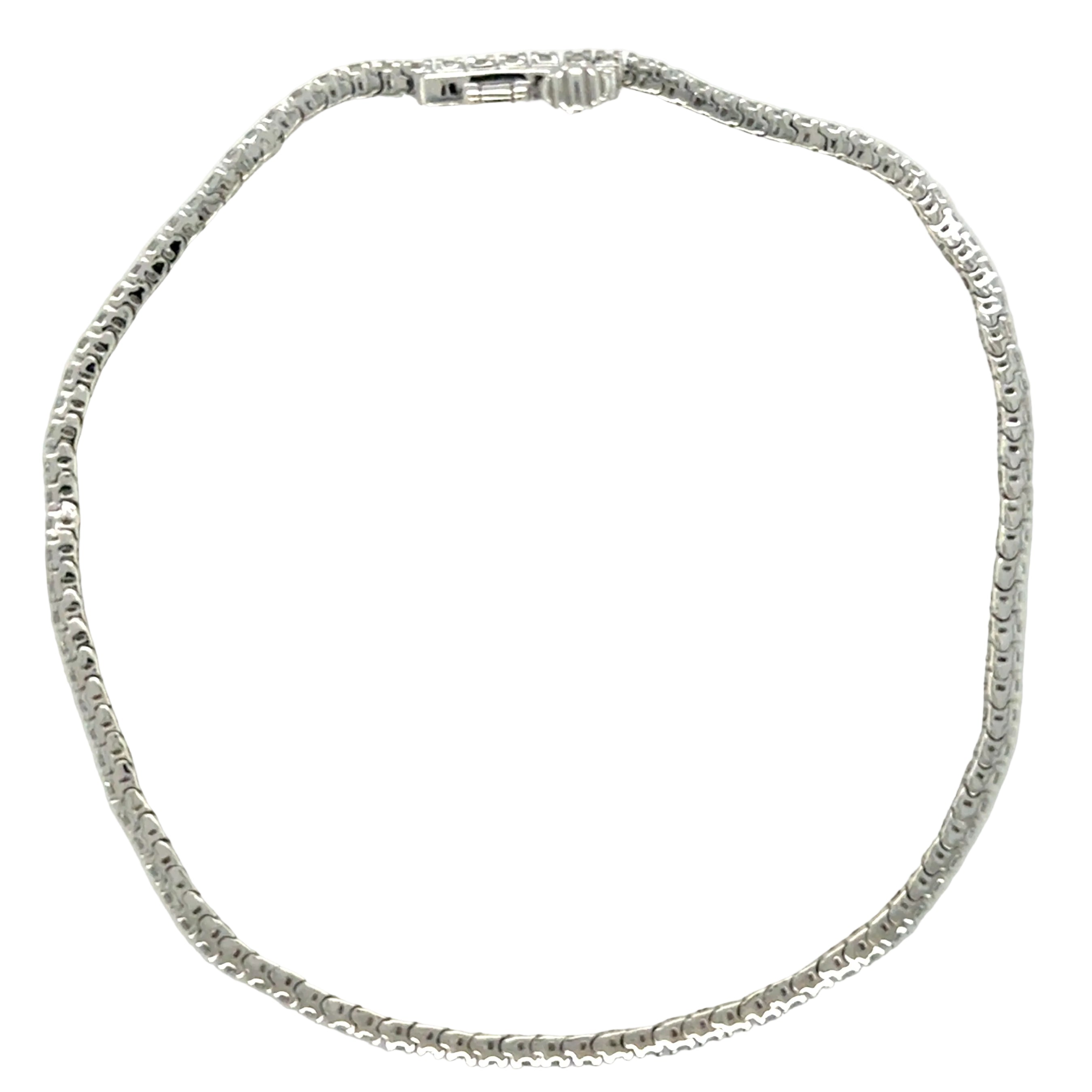 1.00ct LAB DIAMOND 7.5"/18.75cm Tennis Bracelet 9ct White Gold