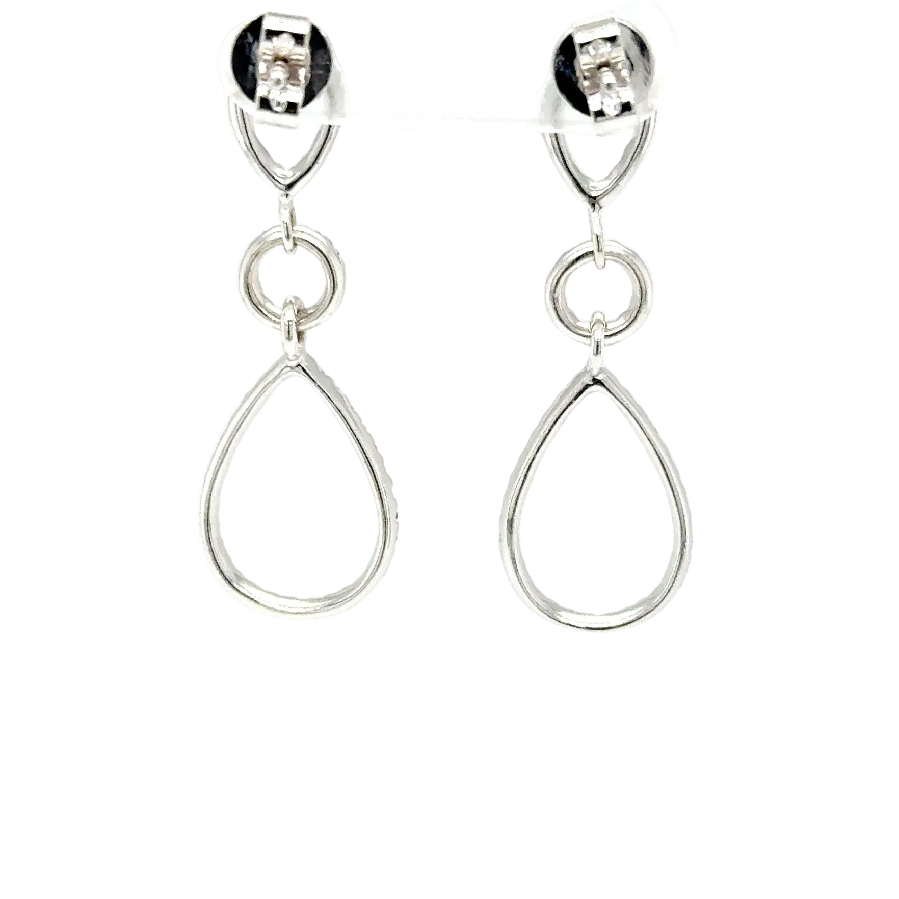 18ct White Gold 1.00ct Diamond Chandelier Drop Earrings