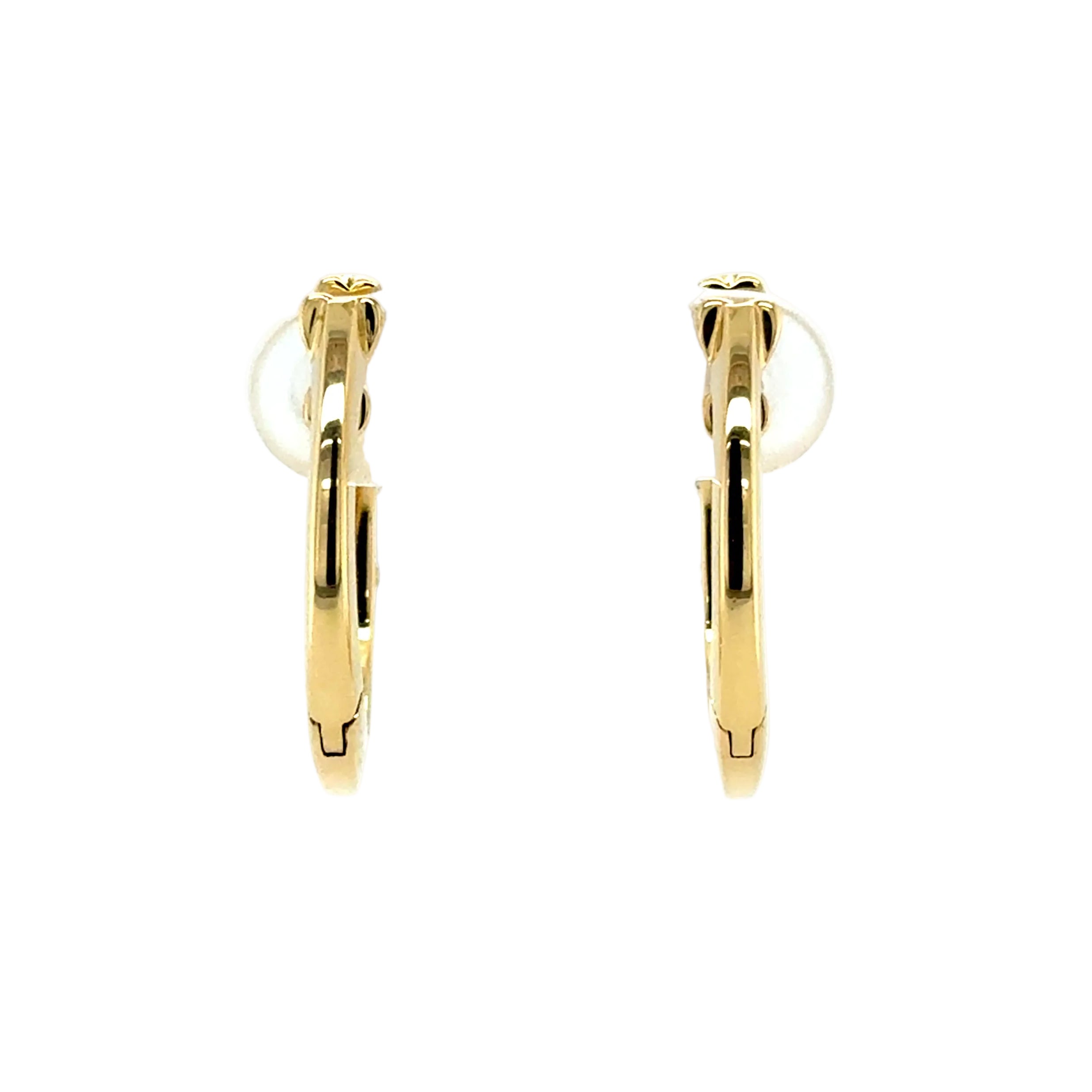18ct Yellow Gold Oval 0.50ct Diamond Hoop Earrings