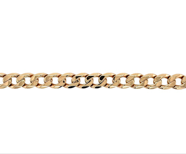 9ct Yellow Gold 9"/22.50cm Curb Link Bracelet - 25.42g