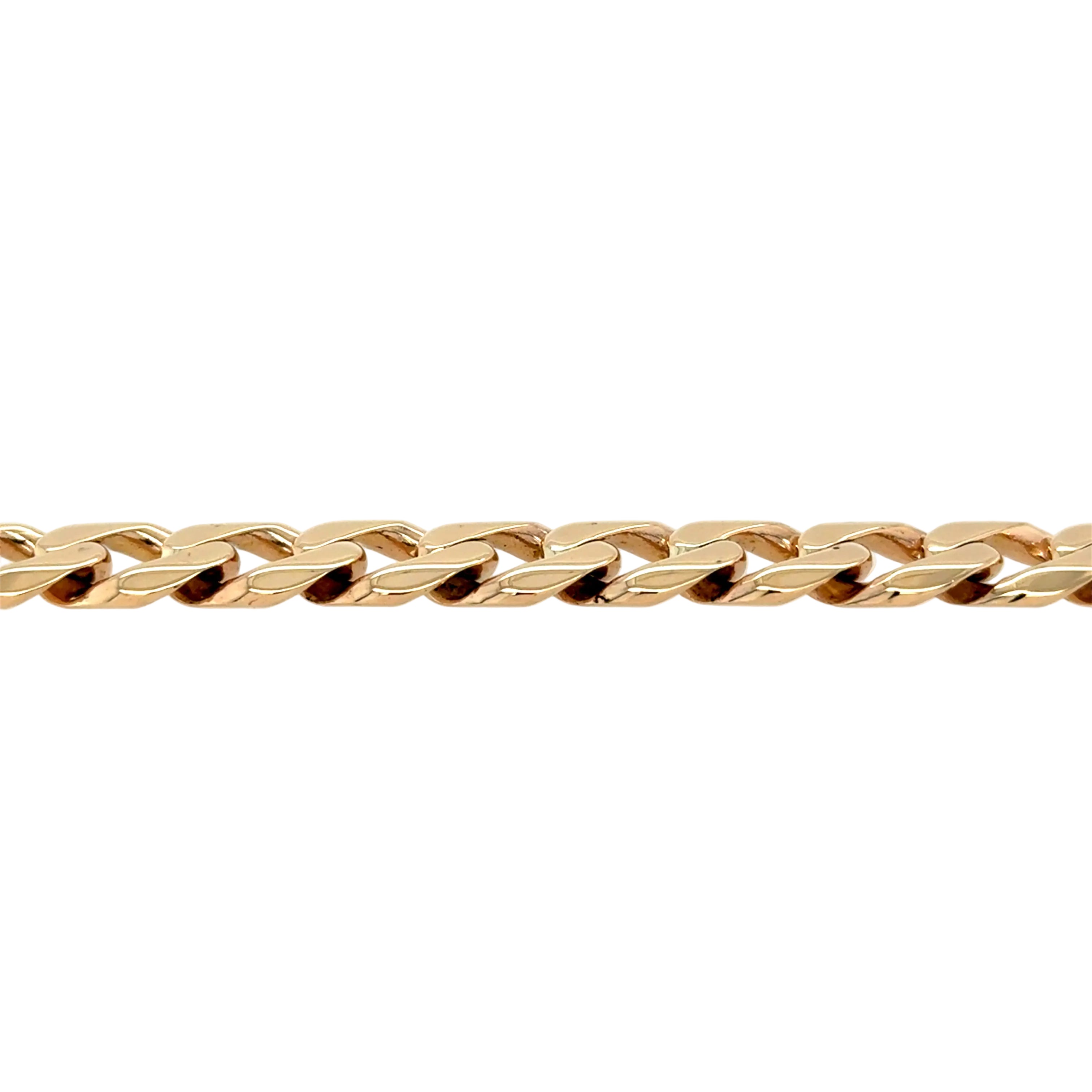 9ct Yellow Gold 9"/22.50cm Curb Link Bracelet - 25.42g