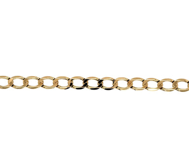 9ct Yellow Gold 7.5"/18.75cm Curb Link Bracelet - 4.73g