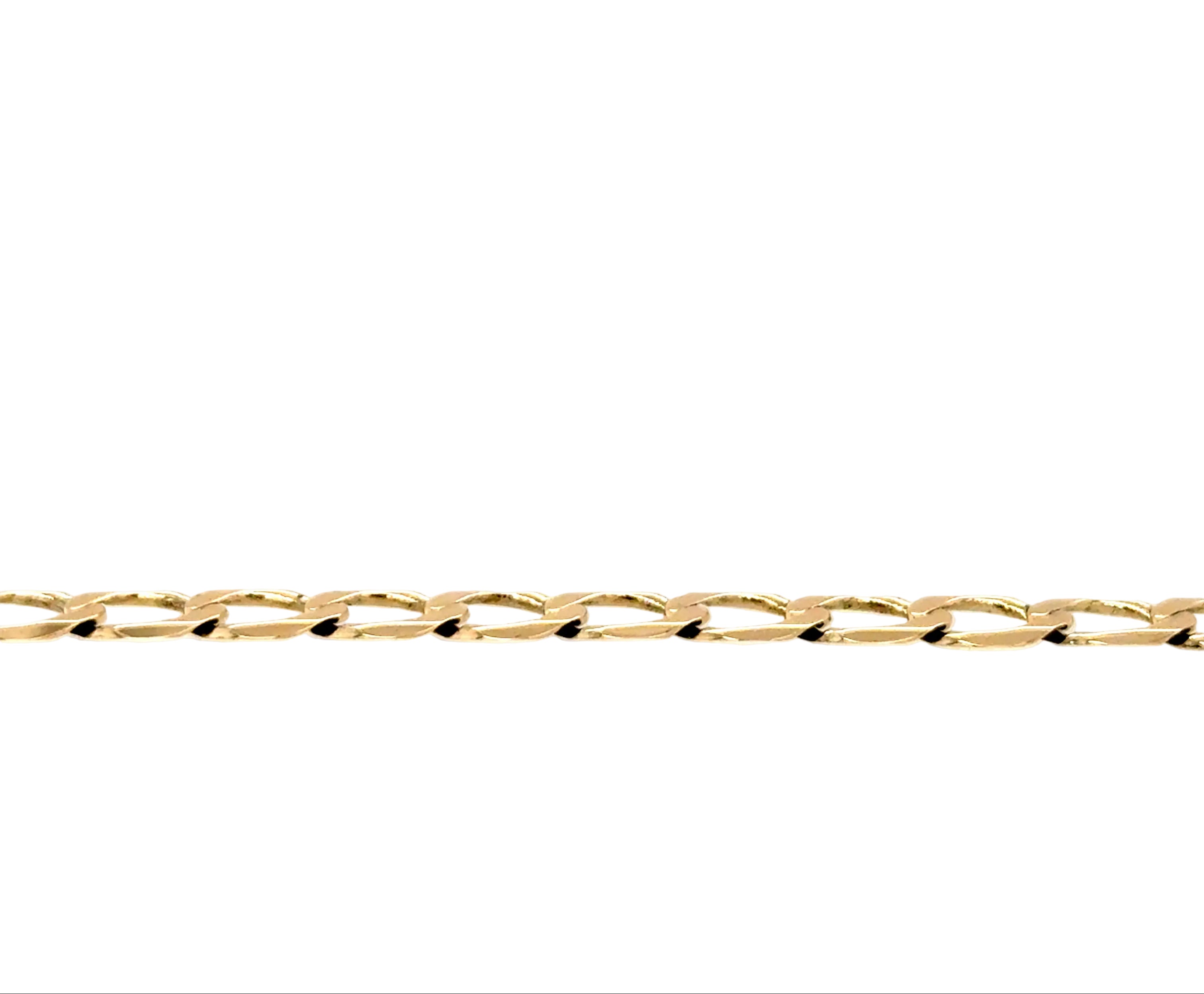 9ct Yellow Gold 7.5"/18.75cm Curb Link Bracelet - 4.73g