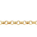 9ct Yellow Gold 7.5"/18.75cm Patterned & Polished Round Link Belcher Bracelet - 15.60g