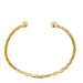 9ct Yellow Gold 7"/17.50cm Twisted Solid Torque Bangle - 8.60g