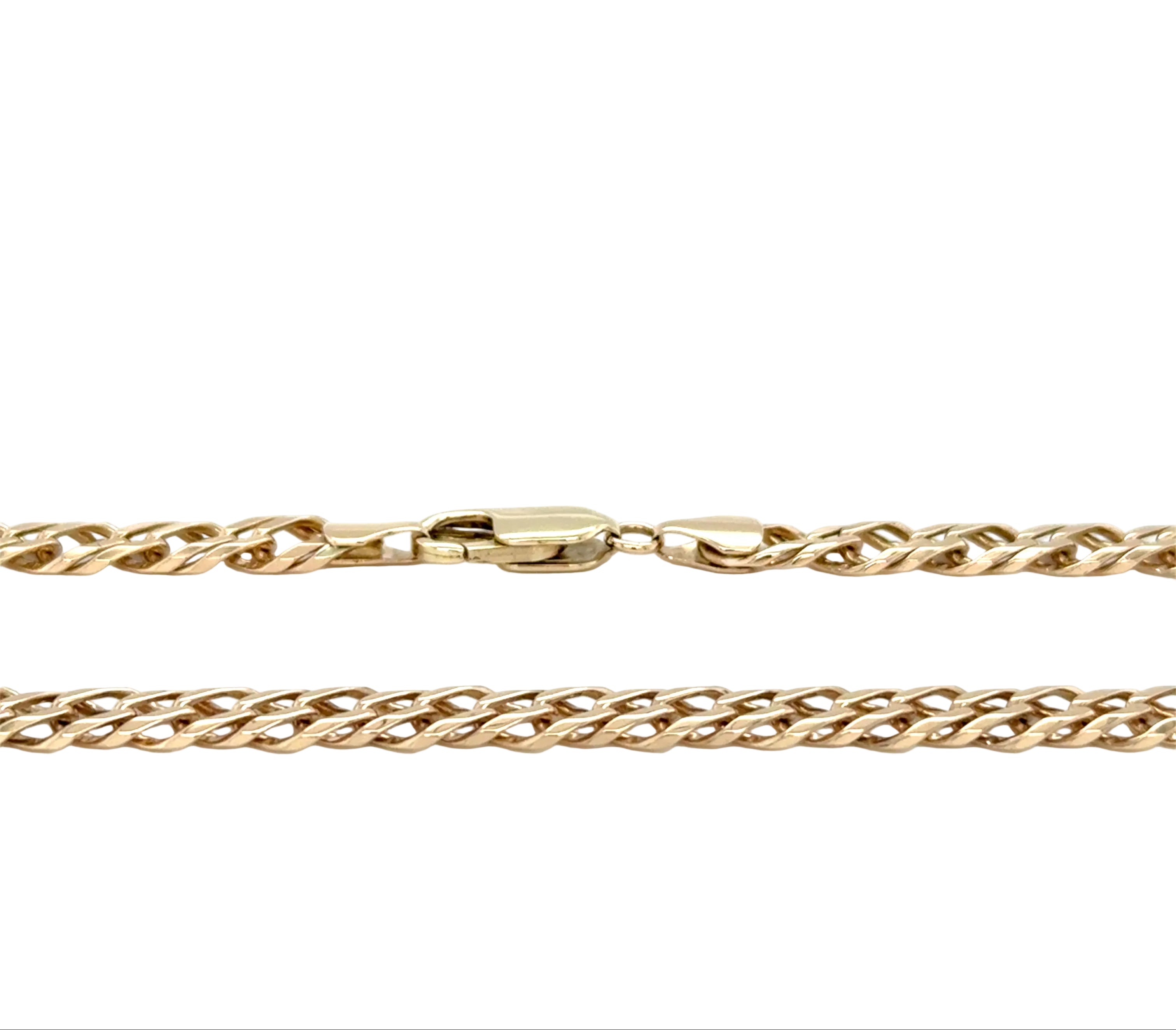 9ct Yellow Gold 20"/50cm Double Link Curb Chain Necklace - 19.45g