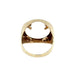 9ct Yellow Gold Groove Detail Half Sovereign Ring Mount London 1990