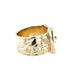 9ct Yellow Gold Vintage Heavyweight Belt Buckle Ring London 1988