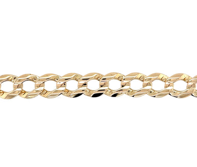 9ct Yellow Gold 8.75"/21.88cm Curb Link Bracelet - 26.63g