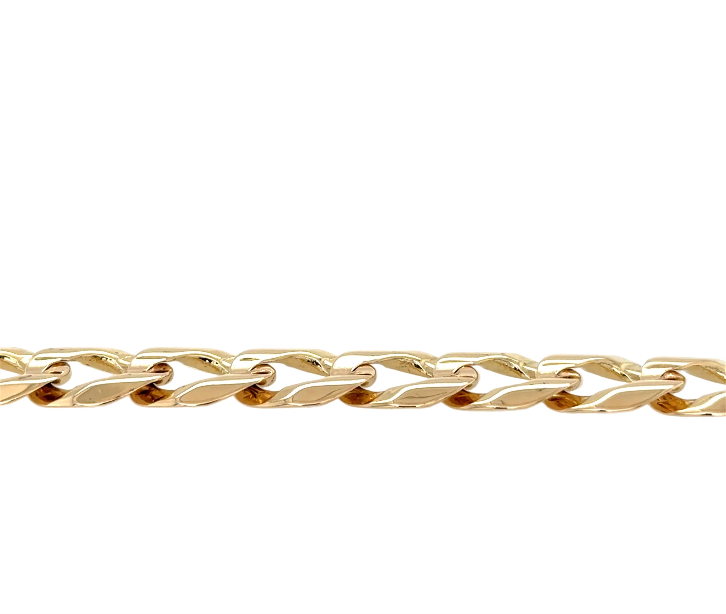 9ct Yellow Gold 8.75"/21.88cm Curb Link Bracelet - 26.63g