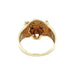 9ct Yellow Gold Lion Head Ring Sapphire Set Size Y 1/2