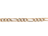 9ct Yellow Gold Vintage Hollow Figaro Link Bracelet - 11.95g
