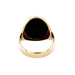 9ct Yellow Gold Oval Black Onyx Signet Ring Vintage London 1975