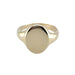 9ct Yellow Gold Vintage Chunky Oval Signet Ring Size W