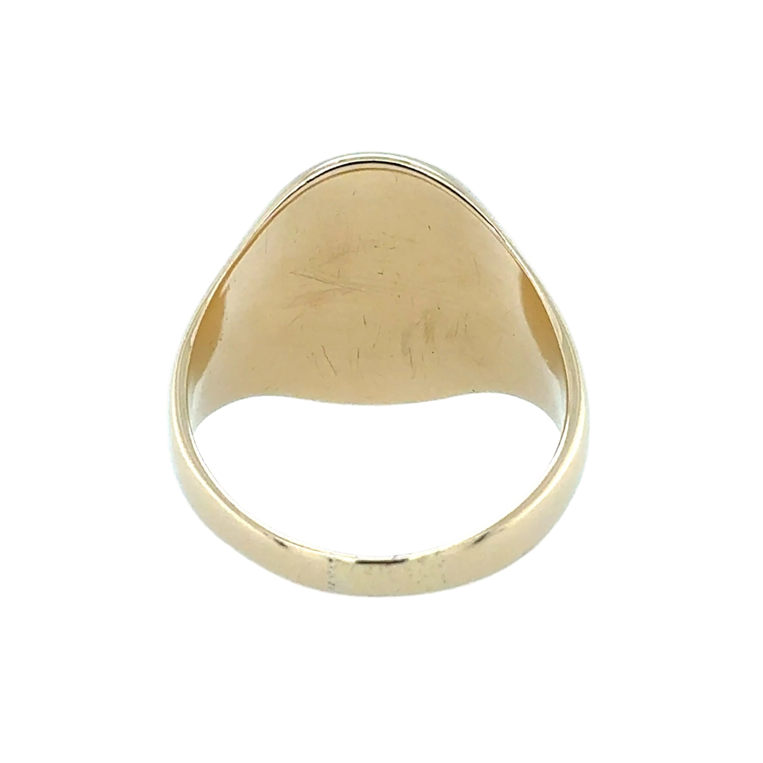 9ct Yellow Gold Oval Shaped Signet Ring Birmingham 1936