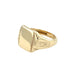 9ct Yellow Gold Vintage Square Plain & Patterned Signet Ring Birmingham 1992