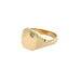 9ct Yellow Gold Vintage Diamond Set Rectangular Signet Ring London 1979
