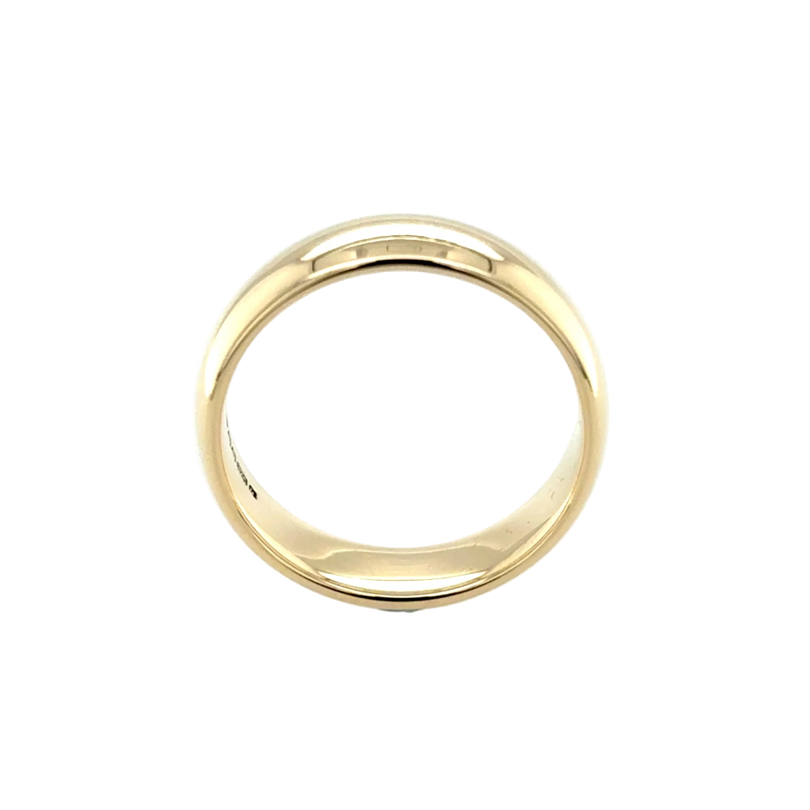 Brown & Newirth 9ct Yellow Gold 5mm D Profile Wedding Band Size S 1/2