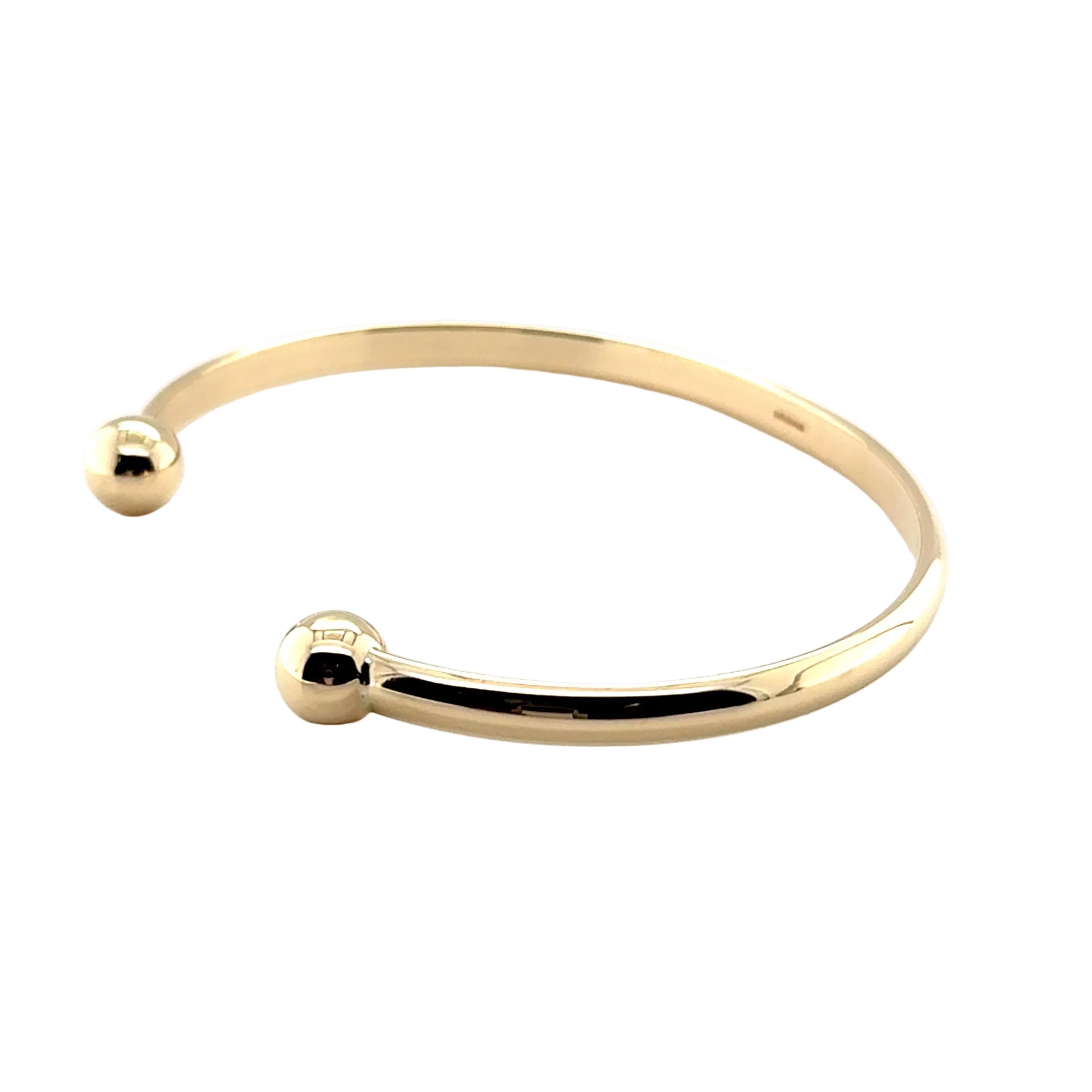 9ct Yellow Gold 8"/20cm Solid Torque Bangle - 15.50g
