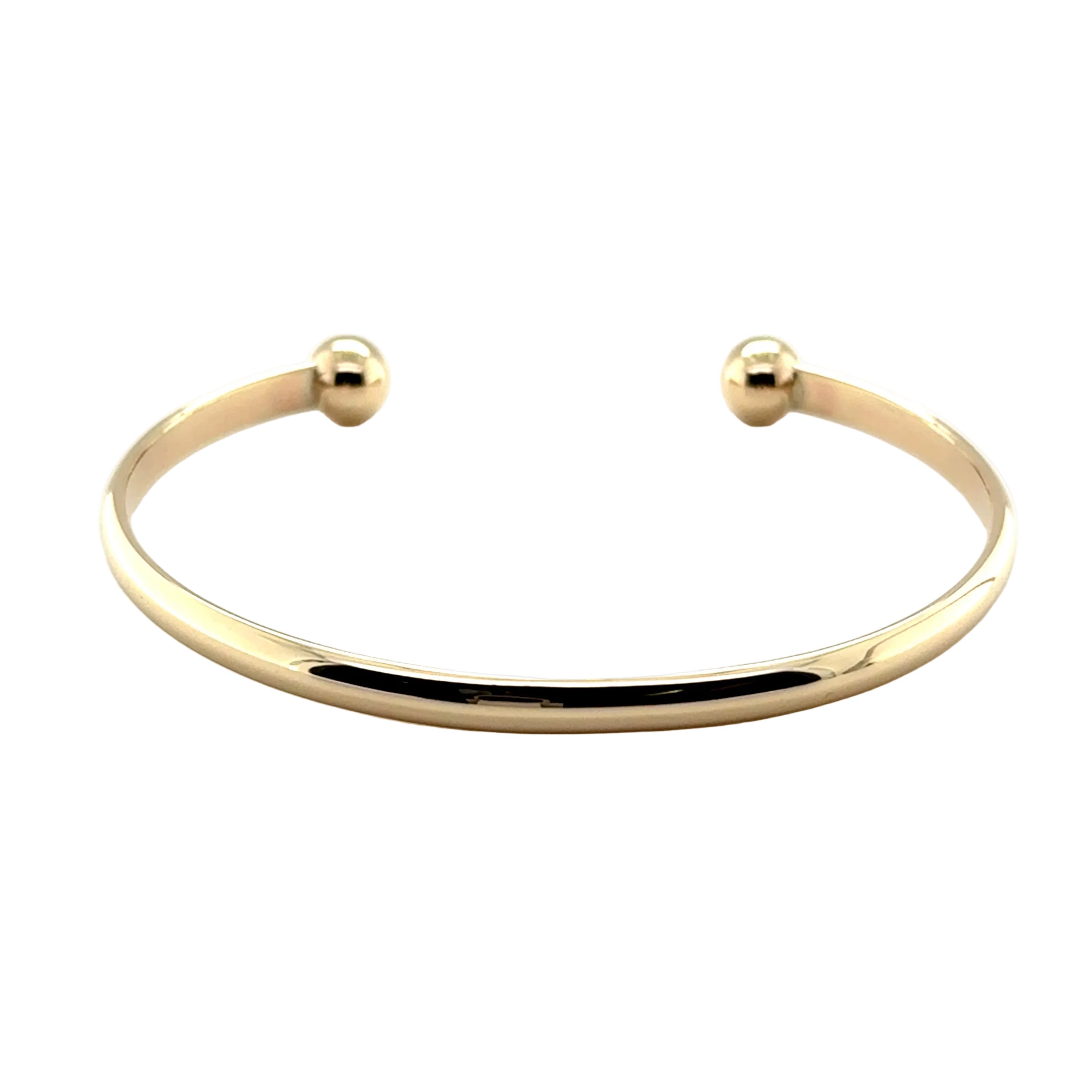 9ct Yellow Gold 8"/20cm Solid Torque Bangle - 15.50g
