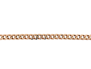 9ct Rose Gold 8.5"/21.25cm Hollow Curb Link Bracelet - 8.98g