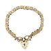 9ct Yellow Gold 7.5"/18.75cm Three Bar Crimped Gate Bracelet - 13.34g