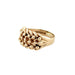 9ct Yellow Gold Small Three Row Keeper Ring Size S -6.91g