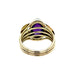 Cabochon Amethyst & 9ct Yellow Gold Unusual Handmade Ring Edinburgh 1992