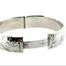 Vintage Sterling Silver Engraved Cuff Bangle Birmingham 1975