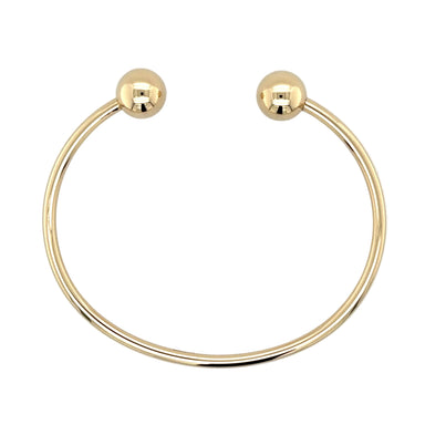 9ct Yellow Gold 7.5"/18.75cm Solid Torque Bangle - 17.67g