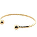 9ct Yellow Gold 7"/17.50cm Plaited Solid Torque Bangle - 7.20g